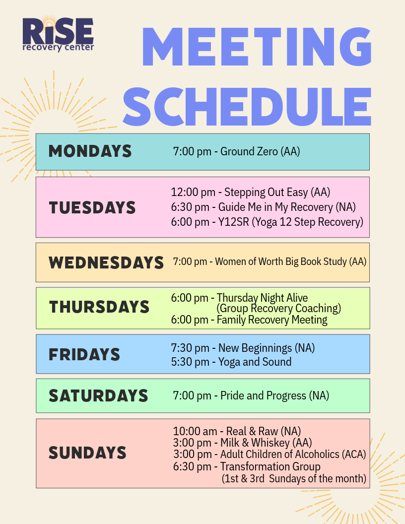 RISE RCC Meeting Schedule