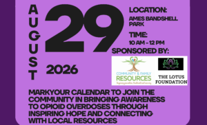 Ames Overdose Awareness Day flyer 2026