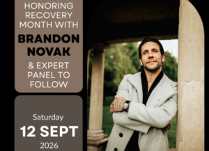 Honoring Recovery Month with Brandon Novak flyer